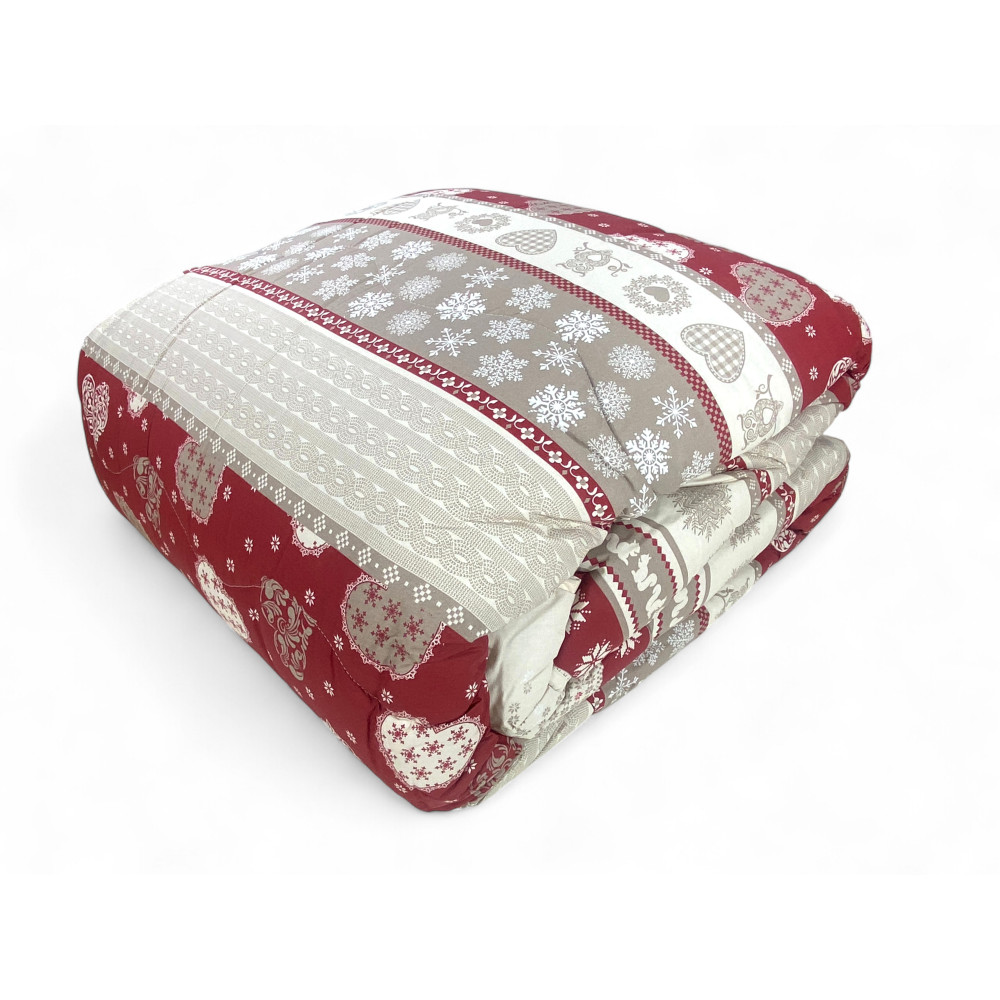 Kot Corvara Tyrolean Quilt - Wintertagesdecke aus reiner Baumwolle - Made in Italy, hypoallergene Polsterung
