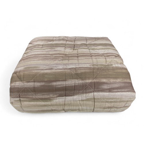 Edredón Kot cepillado beige - Colcha de invierno en puro algodón - Made in Italy, acolchado hipoalergénico