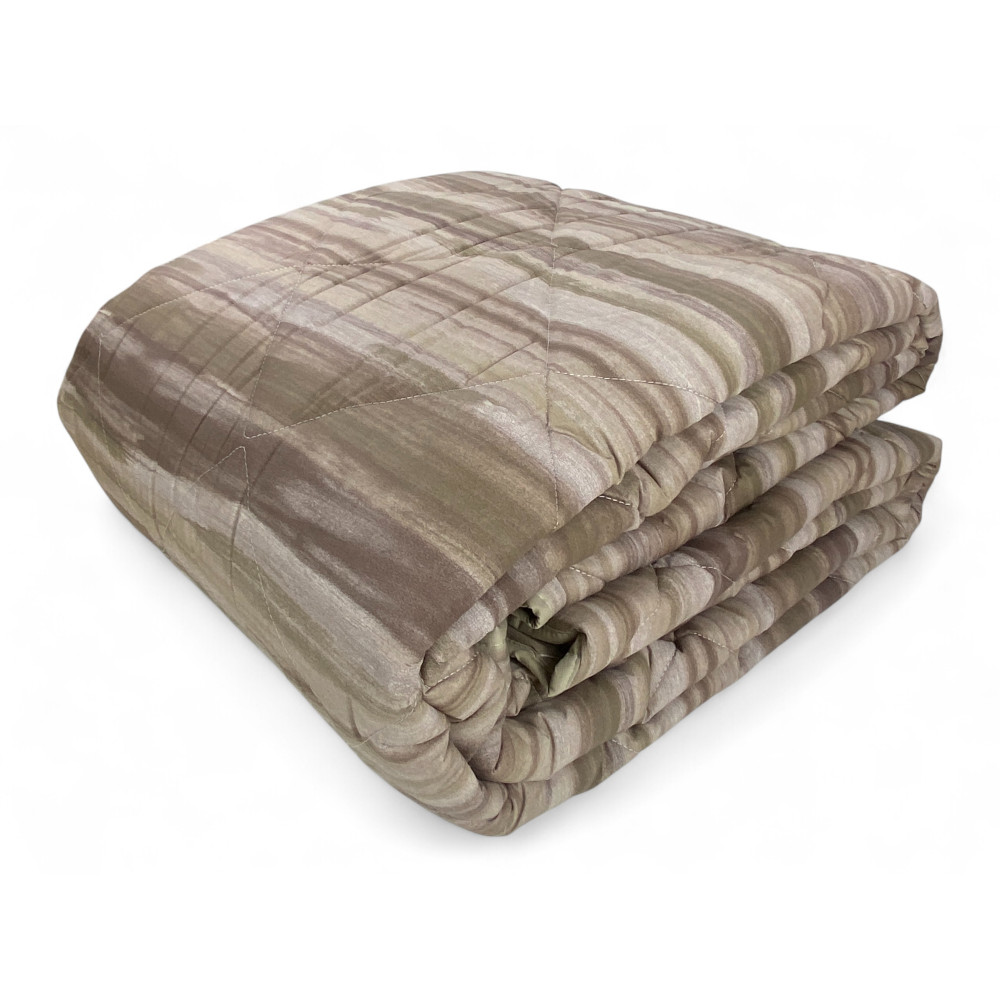 Edredón Kot cepillado beige - Colcha de invierno en puro algodón - Made in Italy, acolchado hipoalergénico