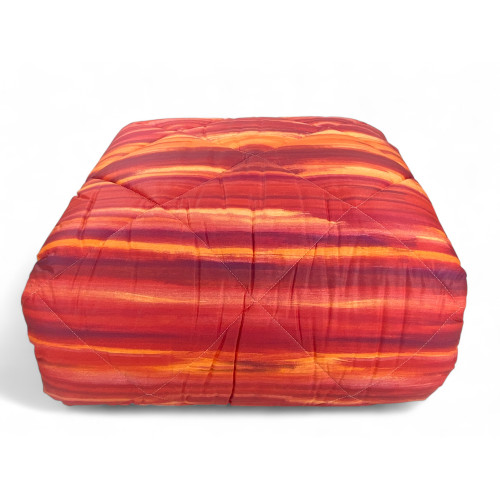 Trapunta Kot Pennellato Bordeaux - Copriletto Invernale 100% Cotone - Made in Italy, Calda e Morbida