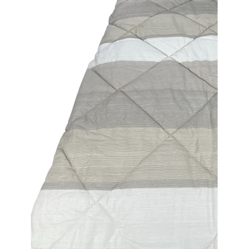 Kot Riga Beige Quilt - Wintertagesdecke aus reiner Baumwolle - Made in Italy, hypoallergene Polsterung