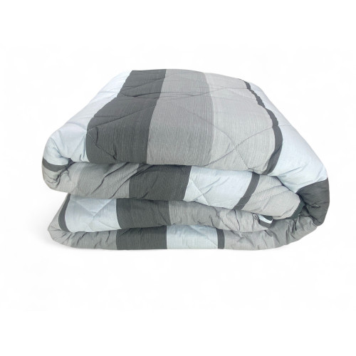 Kot Riga Grey Quilt - Winter Pure Cotton Bedspread - Made in Italy, Hypoallergenic Padding