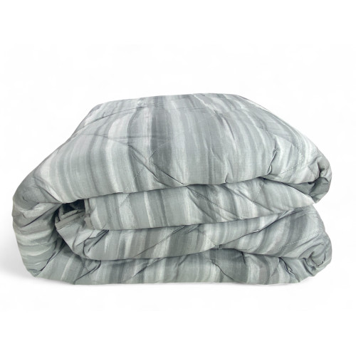 Trapunta Kot Pennellato Grigio - Copriletto Invernale in Puro Cotone - Made in Italy, Imbottitura Anallergica