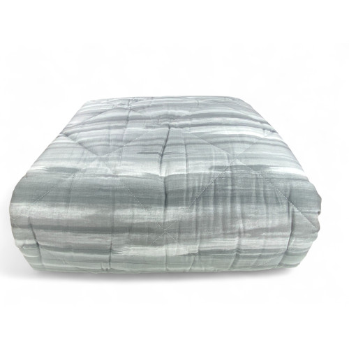 Colcha Kot gris cepillada - Colcha de invierno en puro algodón - Made in Italy, acolchado hipoalergénico