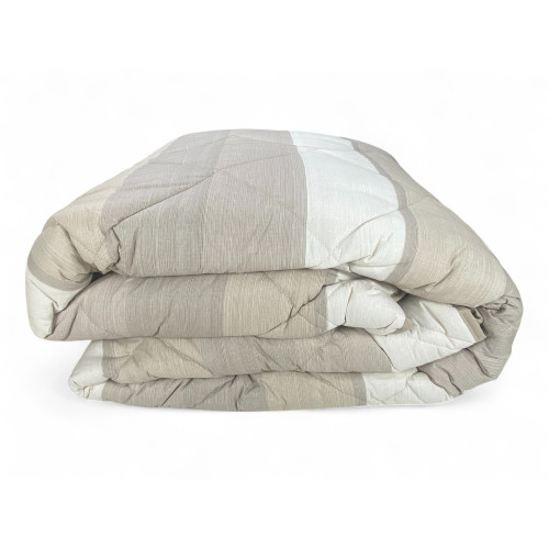 Kot Riga Beige Quilt - Couvre-lit d’hiver en pur coton - Fabriqué en Italie, rembourrage hypoallergénique