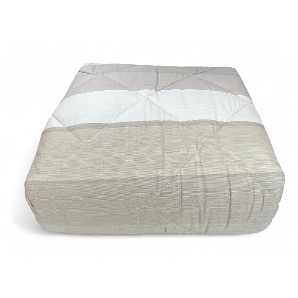 Colcha Beige Kot Riga - Colcha de invierno en algodón puro - Hecho en Italia, acolchado hipoalergénico