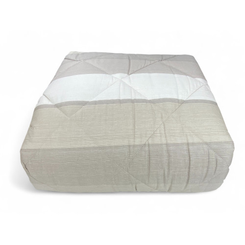 Kot Riga Beige Quilt - Wintertagesdecke aus reiner Baumwolle - Made in Italy, hypoallergene Polsterung