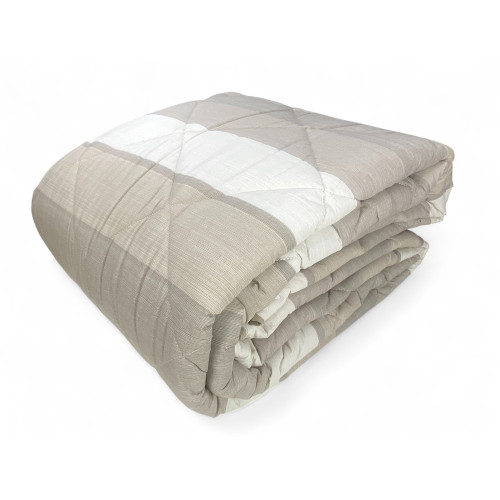 Kot Riga Beige Quilt - Wintertagesdecke aus reiner Baumwolle - Made in Italy, hypoallergene Polsterung