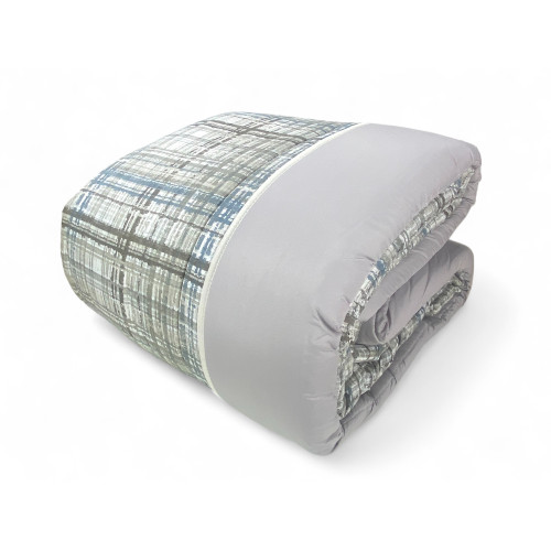 Edredón de invierno tirolesa textura beige - Edredón de cama de microfibra hipoalergénica 300gr - Hecho en Italia Cálido