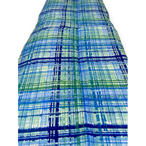 Blue textured quilted fabric - Soft and cold-resistant microfiber