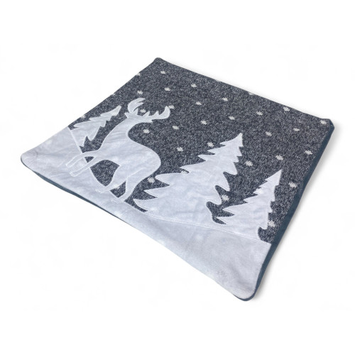 Funda de almohada para ciervos y nieve en estilo cabaña, perfecta para salas de estar y habitaciones de invierno