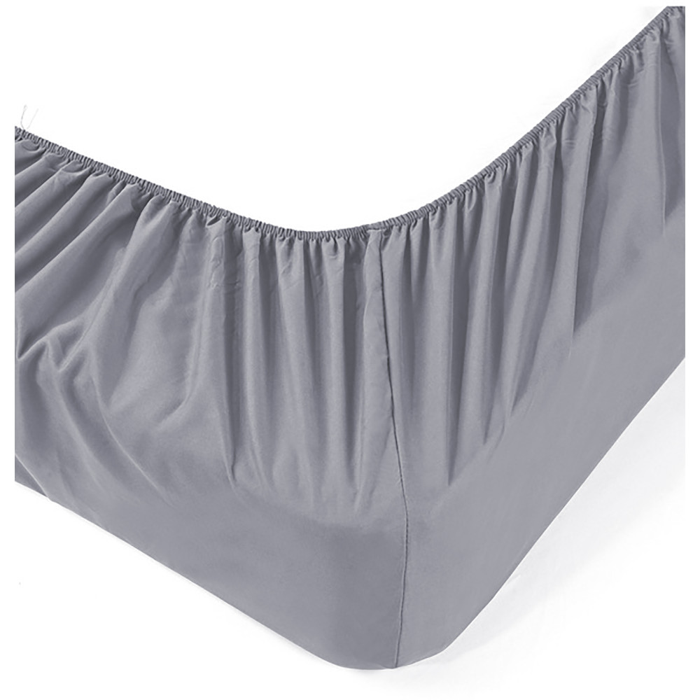 Spannbettlaken Adapto Jersey Grau - Stretch Baumwolle H30cm - Einzel, Queen, Doppel