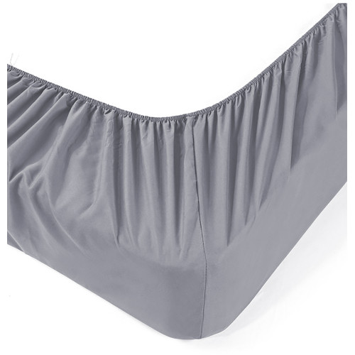 Spannbettlaken Adapto Jersey Grau - Stretch Baumwolle H30cm - Einzel, Queen, Doppel