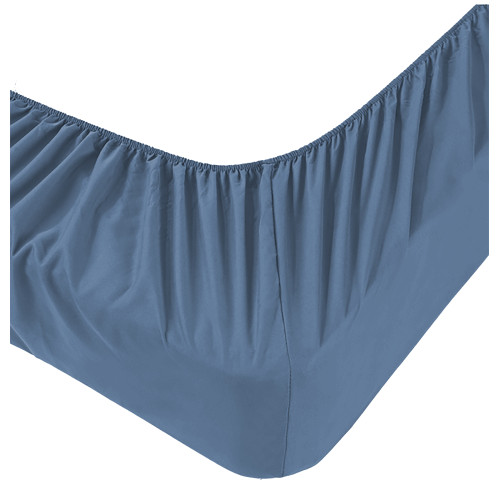 Spannbettlaken Adapto Jersey Blau - Stretch Baumwolle H30cm - Einzel, Queen-Size, Doppel