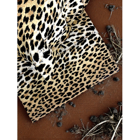 Leopard duvet cover in pure cotton, double bed set Made in Italy