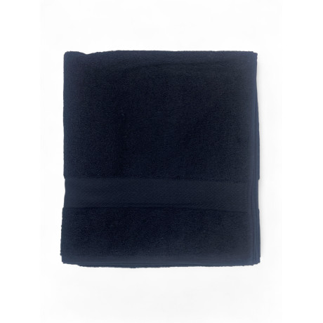 Toalla de baño de algodón rizo negro 100% Made in Italy 100x150 cm