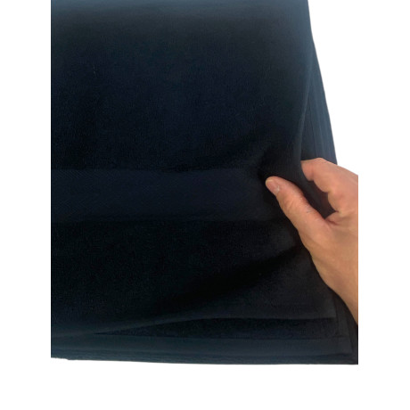 Bordo e finiture asciugamano telo bagno nero di qualità artigianale