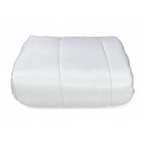 Chaqueta de Plumas de Invierno Blanca 300 gr/m² - Microfibra Suave y Poliéster Hipoalergénico - Cálida y Transpirable