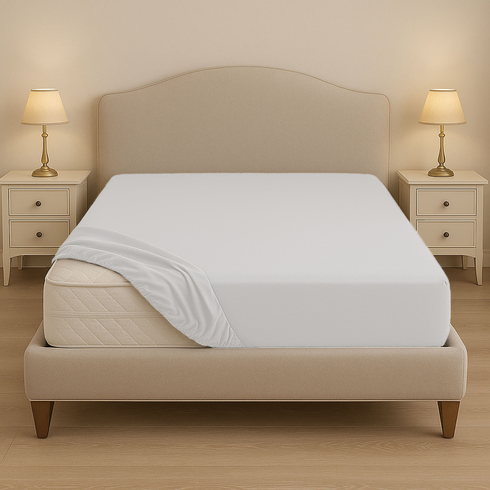 Lenzuolo sotto su misura in cotone 100% – Con angoli elastici per letti fuori misura – Made in Italy