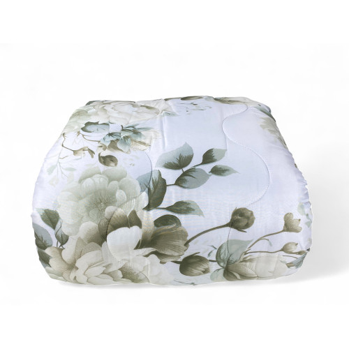 Sanderson Delicate Flower White Ribbon Quilt – Winter 300 gr/m², 100% Mikrofaser, 4 Heizpunkte – Made in Italy