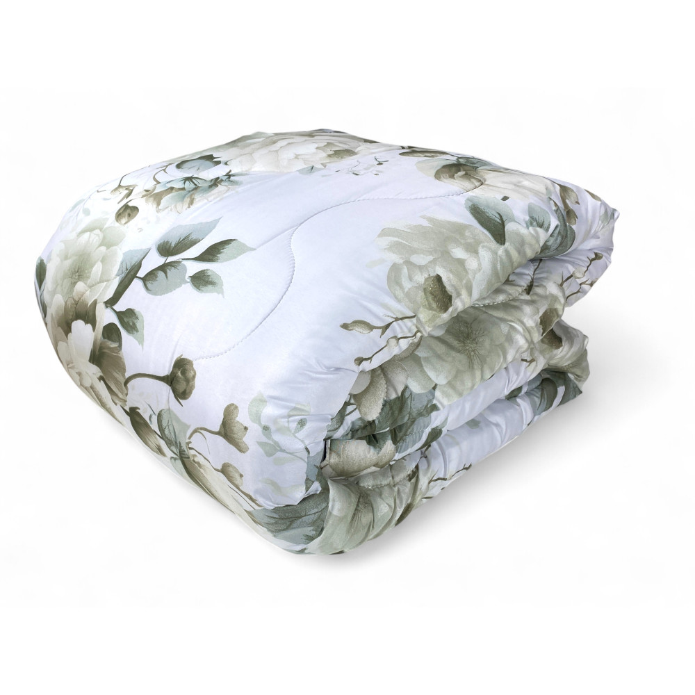 Sanderson Delicate Flower White Ribbon Quilt – Winter 300 gr/sqm, 100% Microfiber, 4 Heat Points – Made in Italy