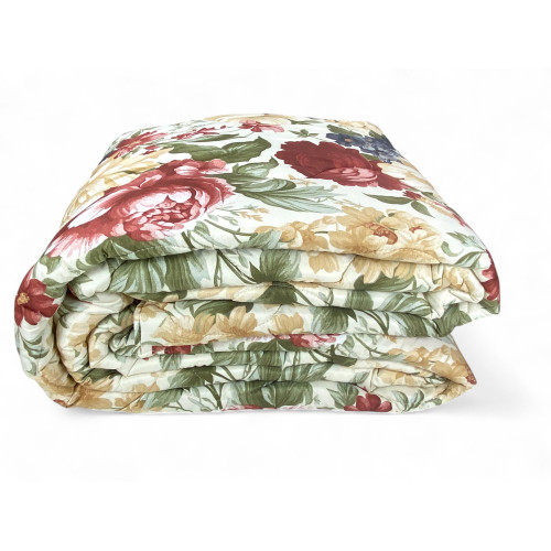 Sanderson Vintage Flower Bow Quilt – Winter 300 gr/qm, weiche Mikrofaser, 4 Heizpunkte – Made in Italy