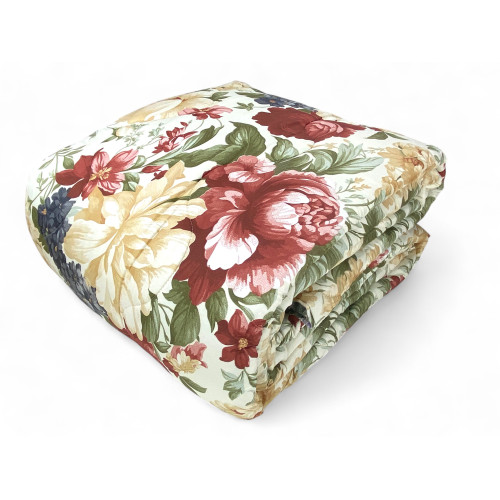 Sanderson Vintage Flower Bow Quilt – Hiver 300 gr/m², Microfibre douce, 4 points de chaleur – Fabriqué en Italie