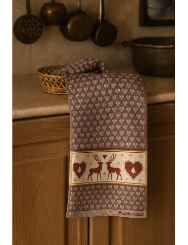 Torchons de cuisine de Noël en coton jacquard - Lot de 6 pièces 50x80 cm, haute capacité d’absorption, 3 couleurs assorties, fab