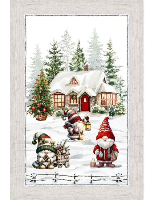 Strofinacci Cucina Natale – Set 5 Pezzi 50x70 cm – Canovacci Cotone Decorativi con Asola – Made in Italy