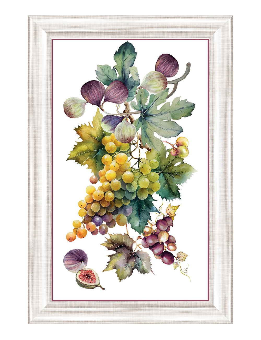 Juego de Toallas de Cocina de Algodón 5 Piezas 50x70 cm – Patrones de Otoño Made in Italy con Ojal – Fruta, Viñedo y Naturaleza