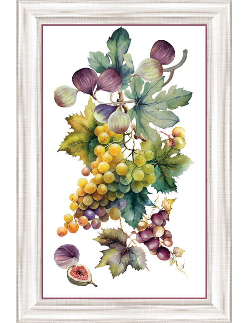 Juego de Toallas de Cocina de Algodón 5 Piezas 50x70 cm – Patrones de Otoño Made in Italy con Ojal – Fruta, Viñedo y Naturaleza