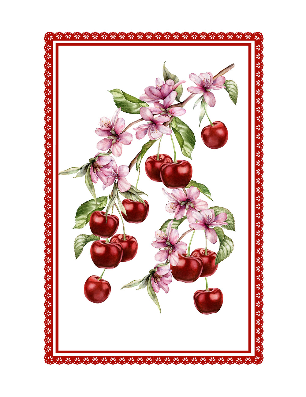 Strofinacci Cucina Cotone Set 5 Pezzi 50x70 cm – Fantasie Floreali e Gatti – Made in Italy con Asola