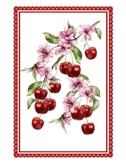 Strofinacci Cucina Cotone Set 5 Pezzi 50x70 cm – Fantasie Floreali e Gatti – Made in Italy con Asola