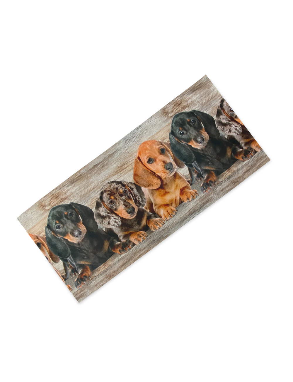 Küchenteppich Runner Puppies Dackel – Waschbarer rutschfester Küchenläufer PVC 6 mm – Made in Italy