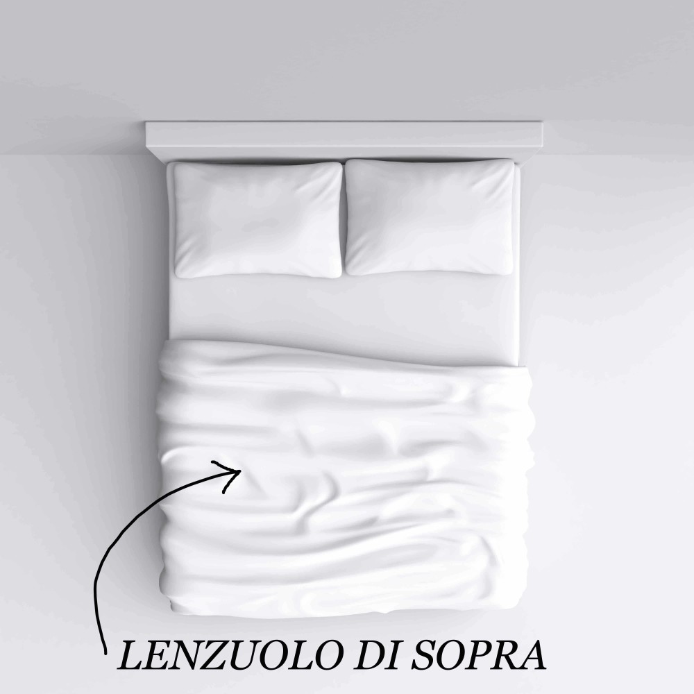 TOP SHEET CORDONETTO STRONG weiß made in Italy