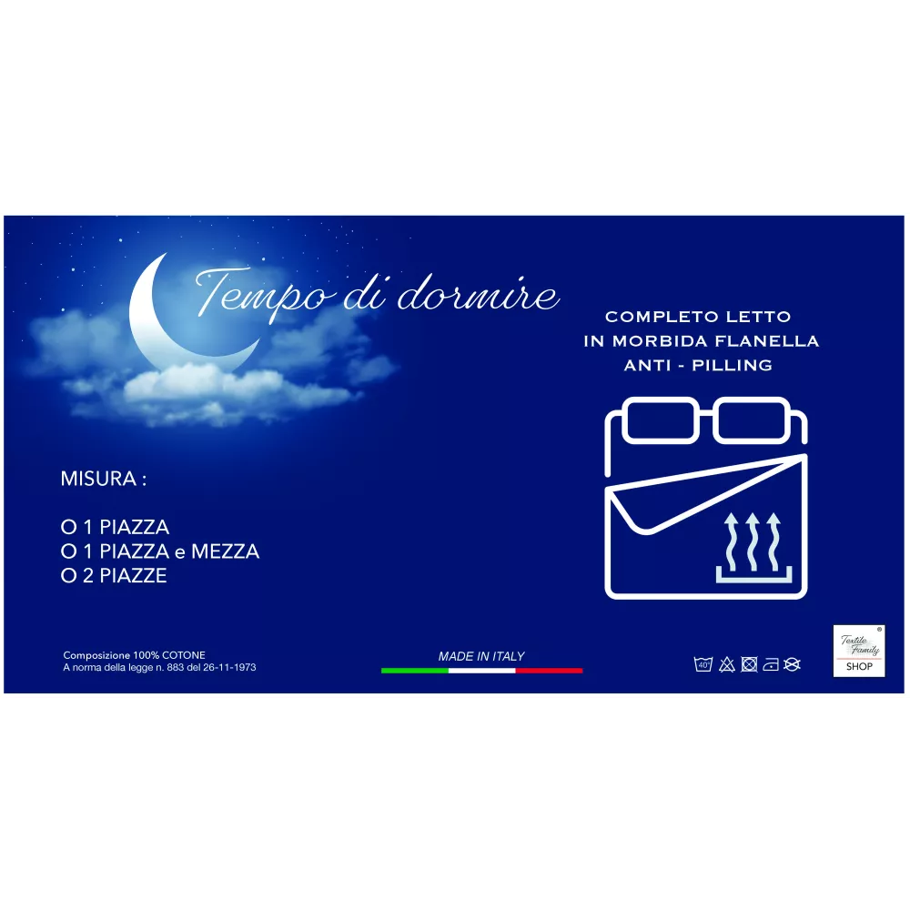 Completo Lenzuola Flanella Tartan Rosso - 100% Cotone Felpato - Caldo Invernale Made in Italy