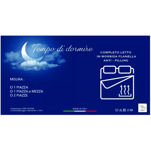 Rotes Tartan-Flanell-Bettwäsche-Set - 100% Baumwollfleece - Winterwärme Made in Italy