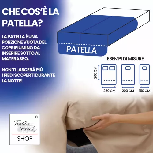 Funda nórdica doble de tartán rojo - Franela 100% algodón con solapa extra 40 cm - Made in Italy