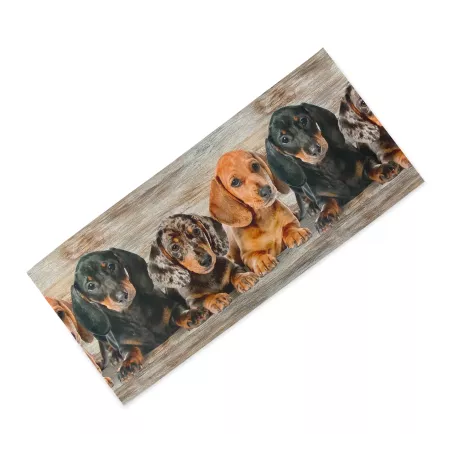 Tapis de cuisine Runner Puppies Dachshunds – Tapis de cuisine lavable et antidérapant PVC 6 mm – Made in Italy