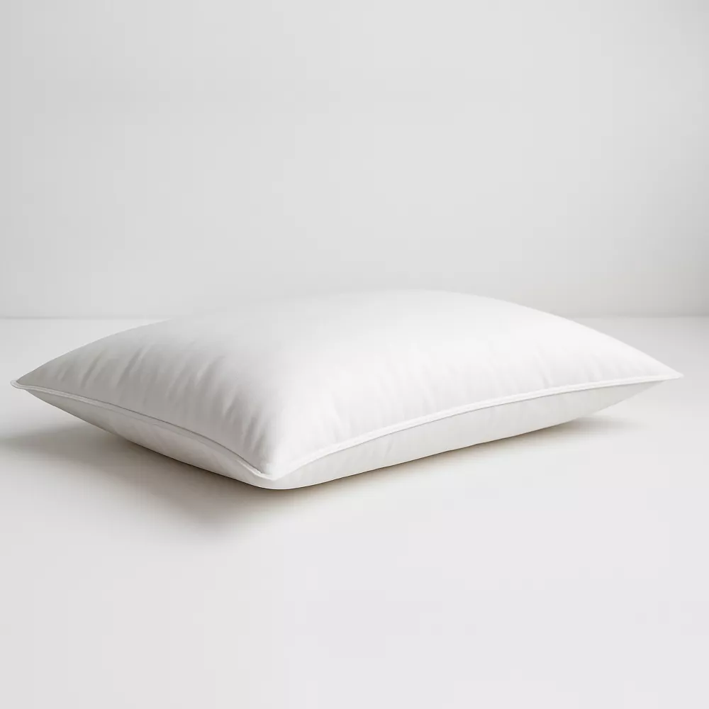 Oreiller en duvet d’oie 50x80 Trentin - Oreiller de lit en sergé en coton doux hypoallergénique