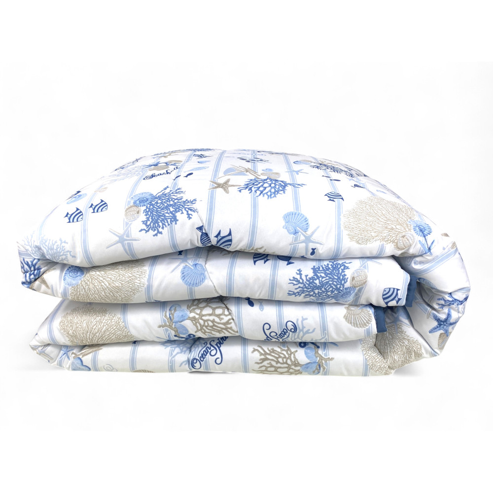 Super Mare Winter Quilt - Coral y Shells de fibra de 300gr - Fabricado en Italia