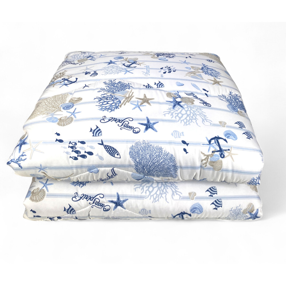 Super Mare Winterquilt – Bettdeckenkorale und Muscheln 300gr Mikrofaser – Hergestellt in Italien