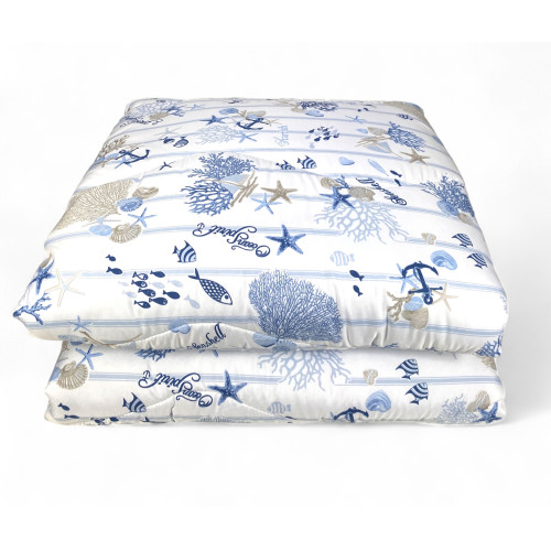 Super Mare Winterquilt – Bettdeckenkorale und Muscheln 300gr Mikrofaser – Hergestellt in Italien