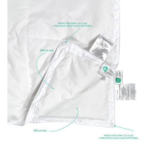 Stream 4 Season Goose Duvet - Light Warm Bed Quilt - 80% Feather, 20% Duvet - Single and Double