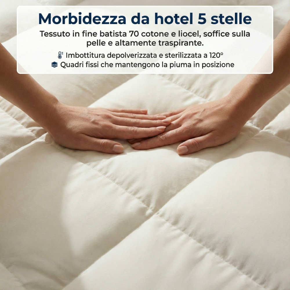 Imperial Night Duvet – 100% Virgin Goose Down Klasse 1, Fixierte Bilder, Batiste 70, DOWNPASS, Hergestellt in Österreich