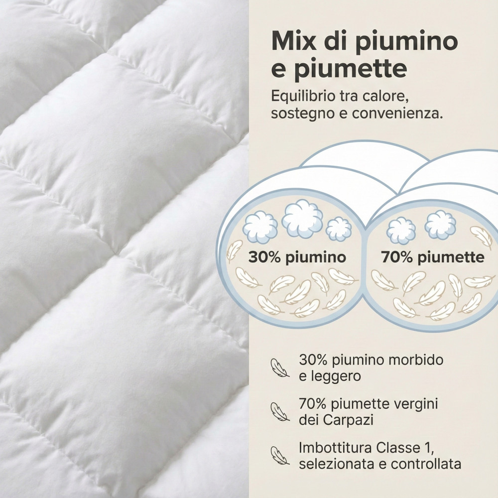 Doudoune d’hiver Danube - 30 % doudouet 70 % duvet classe 1, commode, Batiste 70, fabriquée en Autriche