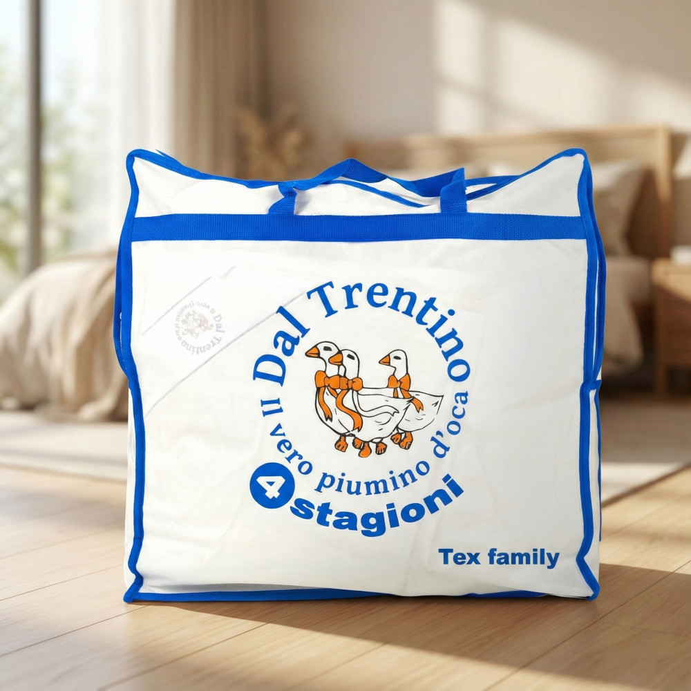 Trentino Goose Down 4 Seasons, 2 Separable Duvets, Soft, Versatile, 50% Down and 50% Goose Down, OEKO-TEX Certified