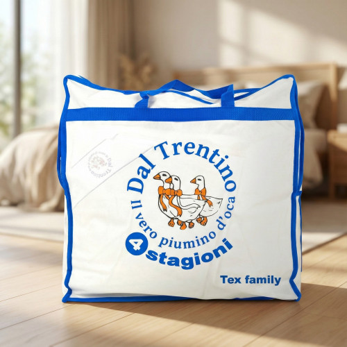 Plumón de ganso trentino 4 estaciones, 2 edredones desmontables, suave, versátil, 50% plumón y 50% plumón de ganso, certificado