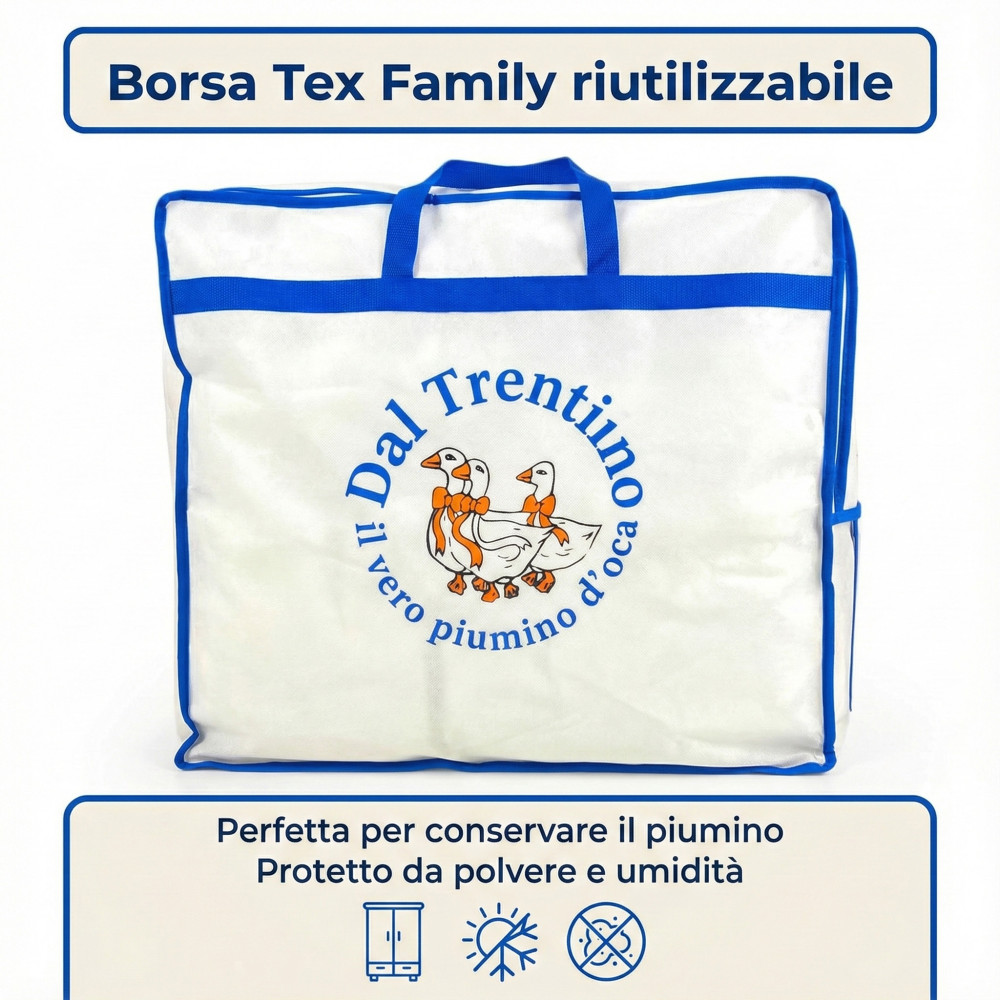 Trentiner Gänsedaunen, Winterdecke, 100% natürliche Gänsedaunen, Wattierung 360 g/qm, OEKO-TEX zertifiziert