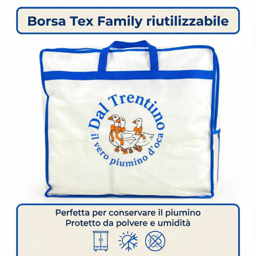 Trentino goose down, winter duvet, 100% natural goose down, padding 360 g/sqm, OEKO-TEX certified